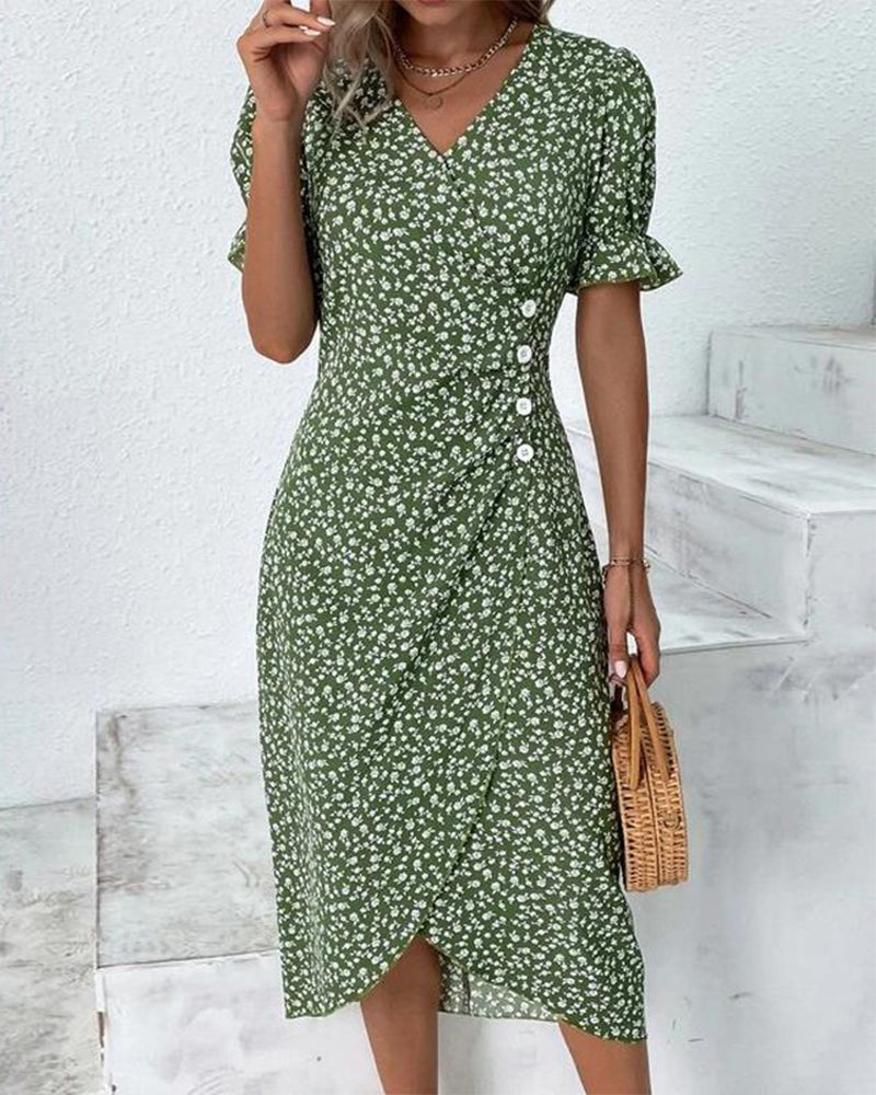 GISELLE | Floral V-Neck Dress