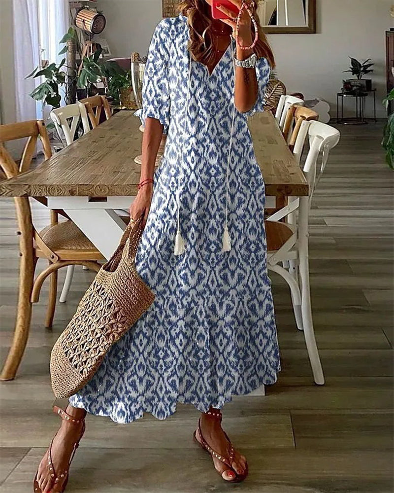 SIDSEL | Elegant Boho Dress with belly coverage