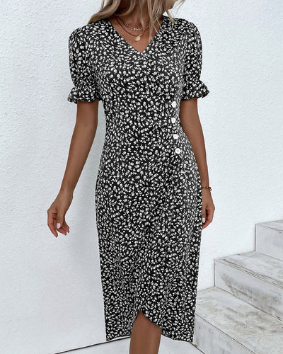 GISELLE | Floral V-Neck Dress