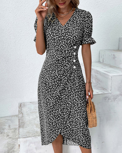 GISELLE | Floral V-Neck Dress