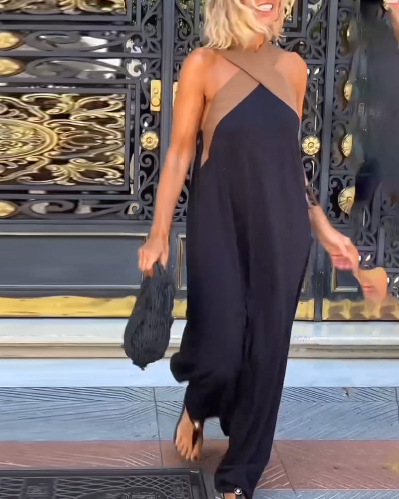 SIENNA | Elegant Backless Dress with Fashionable Crossover Neck