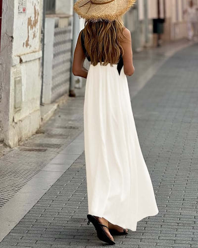 SIENNA | Elegant Backless Dress with Fashionable Crossover Neck