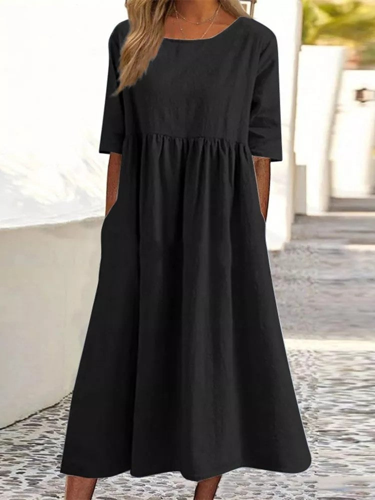 JAELLE | Midi dress with half sleeves