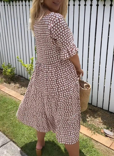 MICHELLE | Short-Sleeve Midi Dress