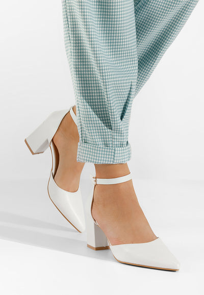 SHINY WHITE | High heel pumps