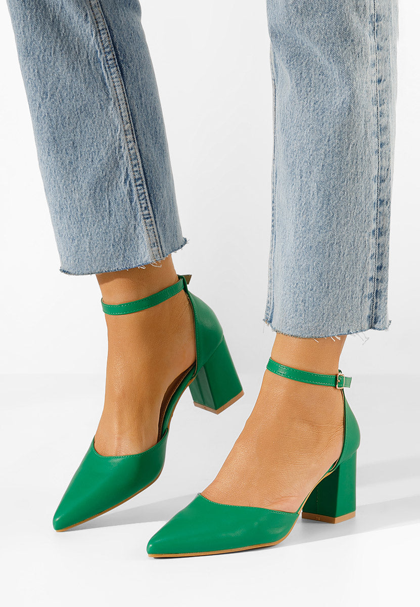 DARK GREEN | High heel pumps