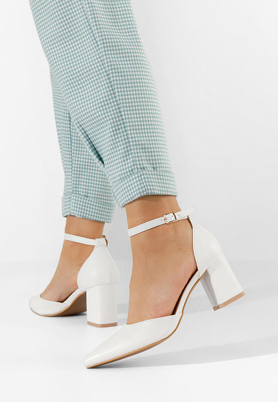 SHINY WHITE | High heel pumps