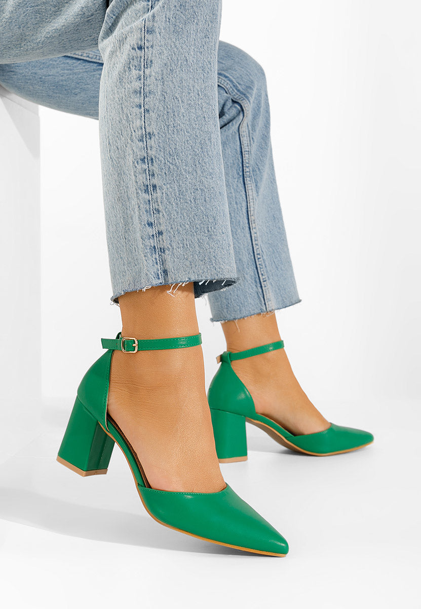 DARK GREEN | High heel pumps