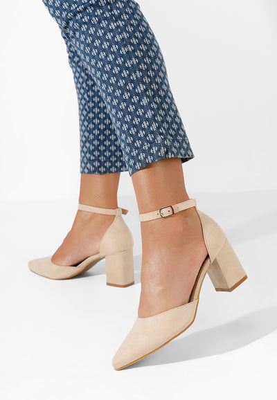 MATTE BEIGE | High heel pumps
