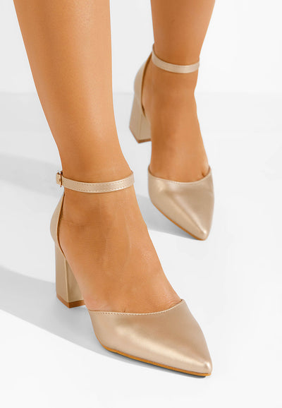 SHINY GOLD | High heel pumps