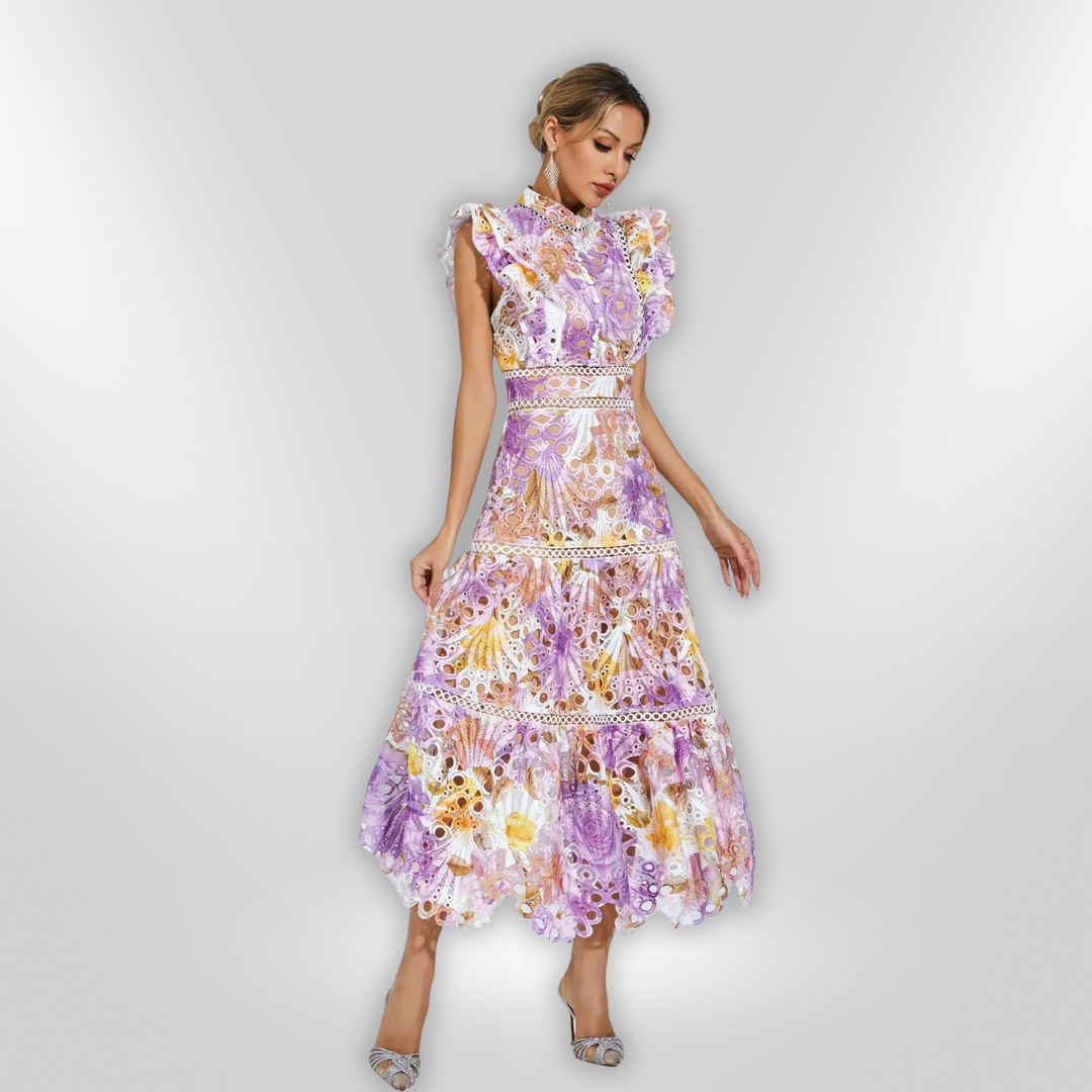 PAULA | Hollow Sleeveless Midi Dress