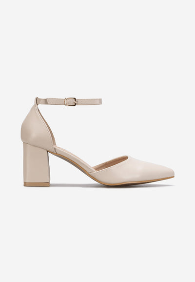 SHINY BEIGE | High heel pumps
