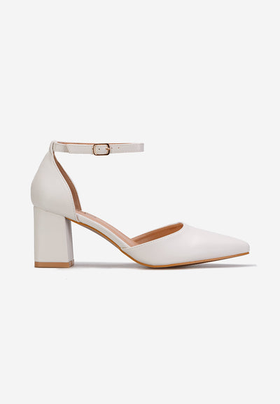 SHINY WHITE | High heel pumps
