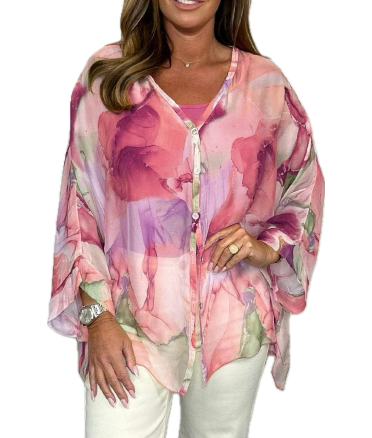 EMMAH | Elegant top in chiffon