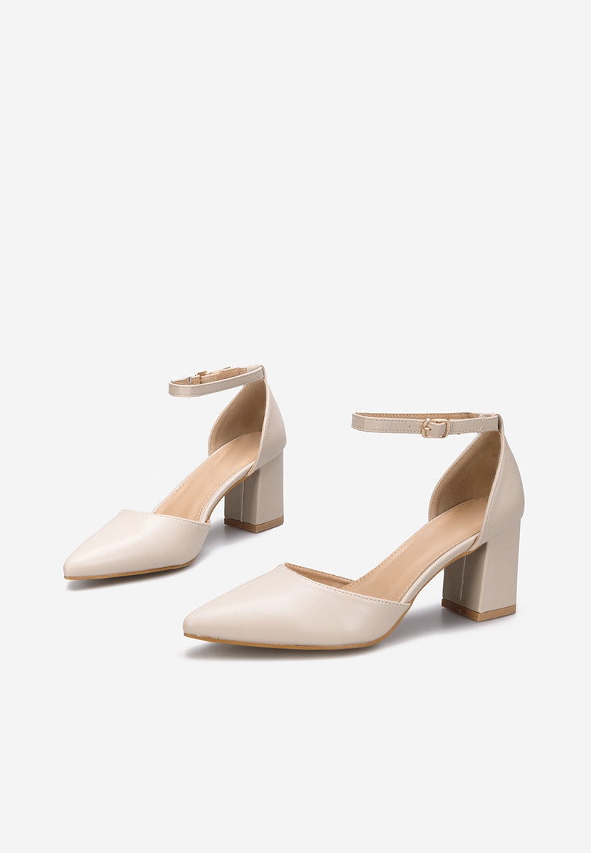 SHINY BEIGE | High heel pumps