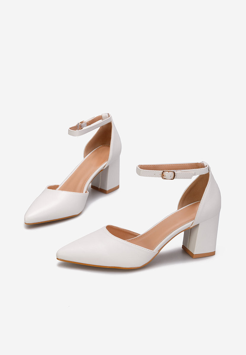 SHINY WHITE | High heel pumps