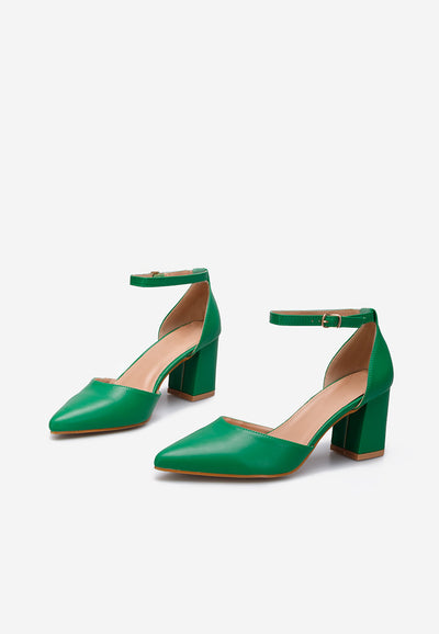 DARK GREEN | High heel pumps