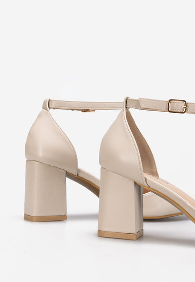 SHINY BEIGE | High heel pumps