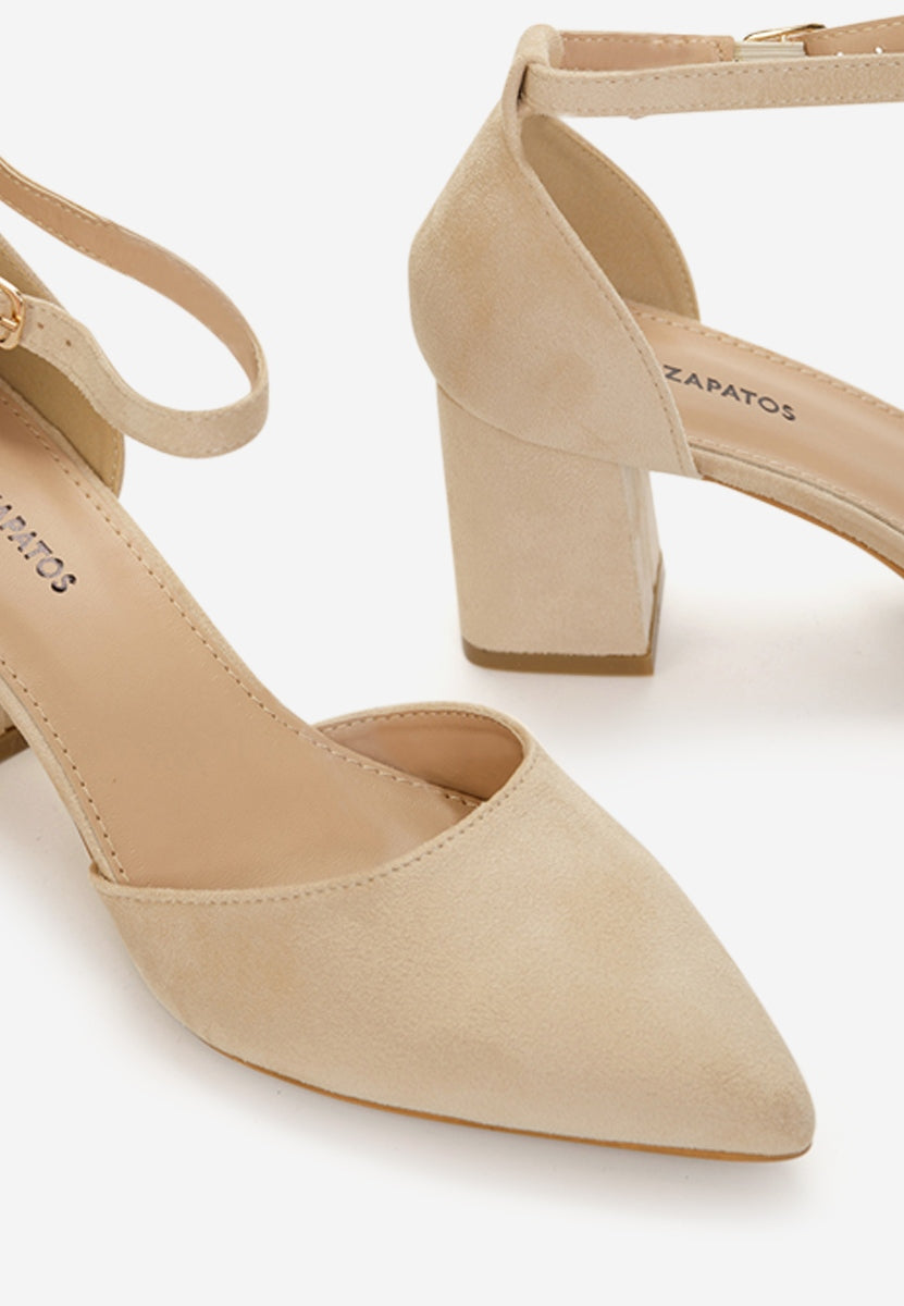 MATTE BEIGE | High heel pumps