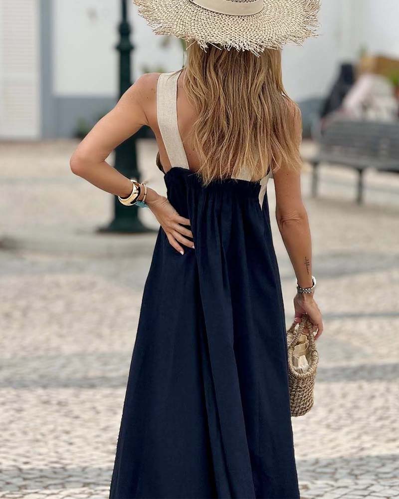 SIENNA | Elegant Backless Dress with Fashionable Crossover Neck