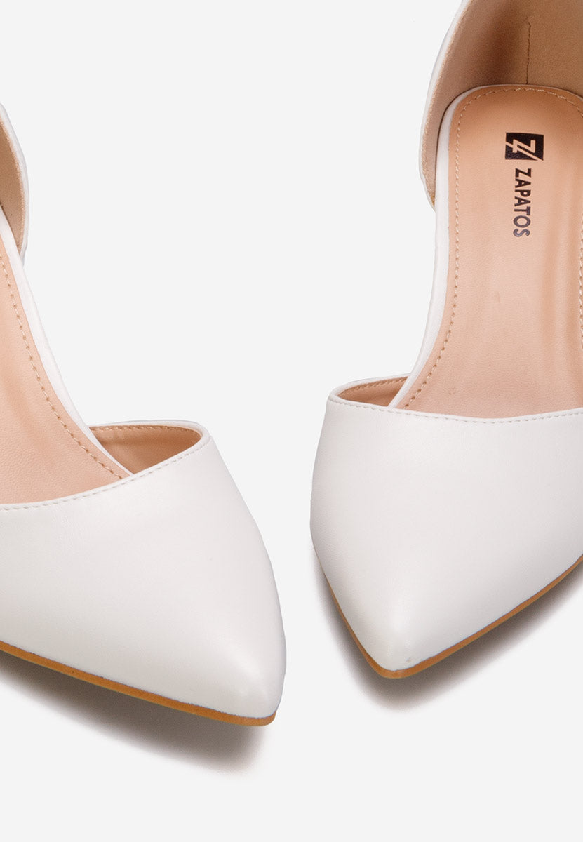 SHINY WHITE | High heel pumps