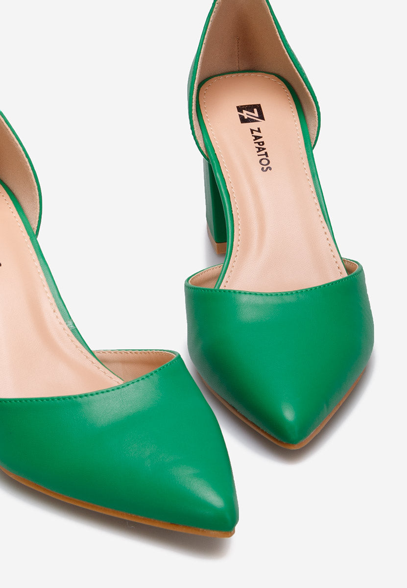 DARK GREEN | High heel pumps
