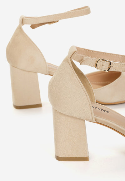 MATTE BEIGE | High heel pumps