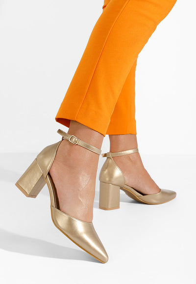SHINY GOLD | High heel pumps