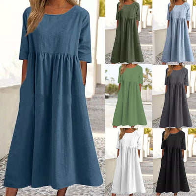 JAELLE | Midi dress with half sleeves
