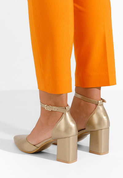 SHINY GOLD | High heel pumps