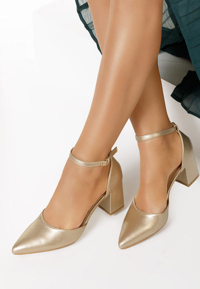 SHINY GOLD | High heel pumps