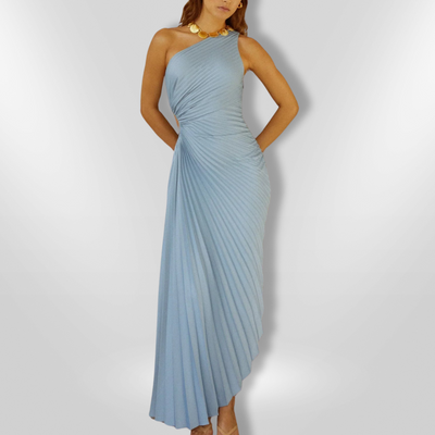 DELFINA | Satin One-Shoulder Dress