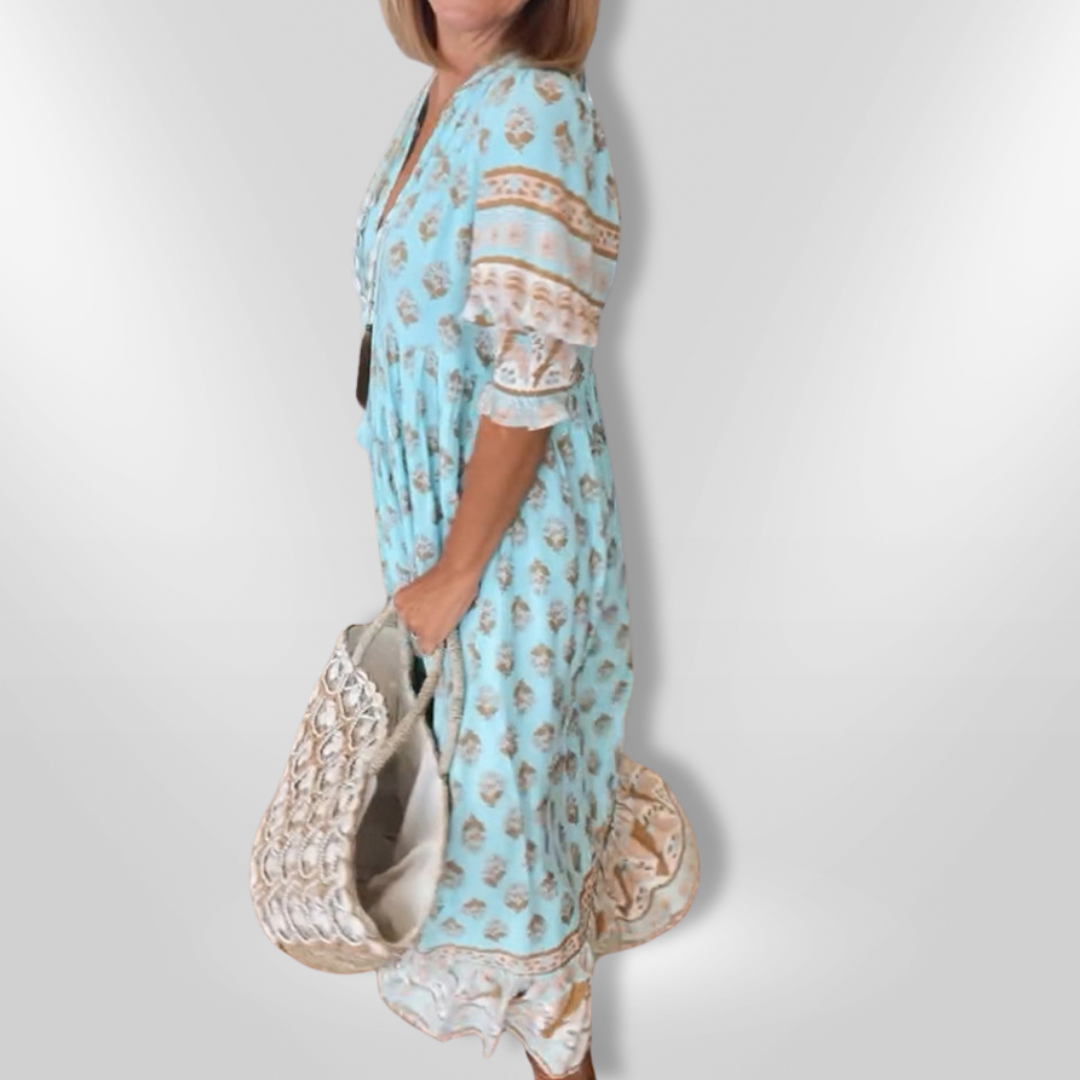 VERONA | Printed V-neck dress
