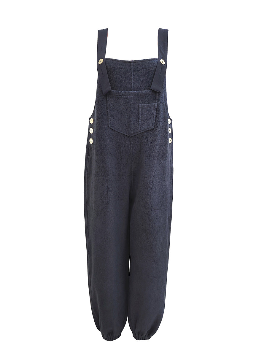 LISA | Loose Fit Distressed Denim Overalls