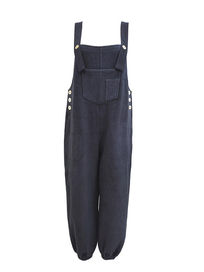 LISA | Loose Fit Distressed Denim Overalls