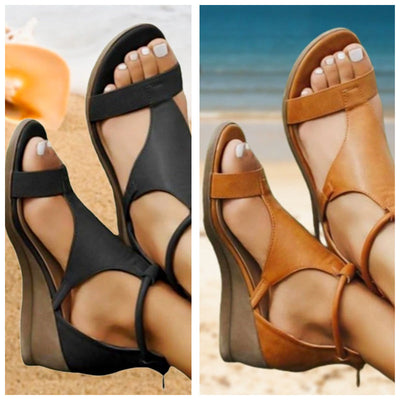 ANNE | Orthopedic leather sandals with heel