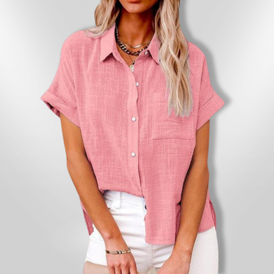 RONIA | Button-Up Linen Shirt