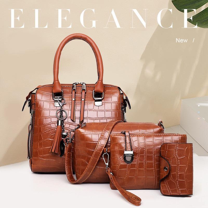 VALENTINA | 4 Piece Leather bag set