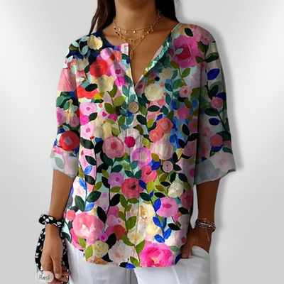 DUNYA | Floral Print Spring Blouse