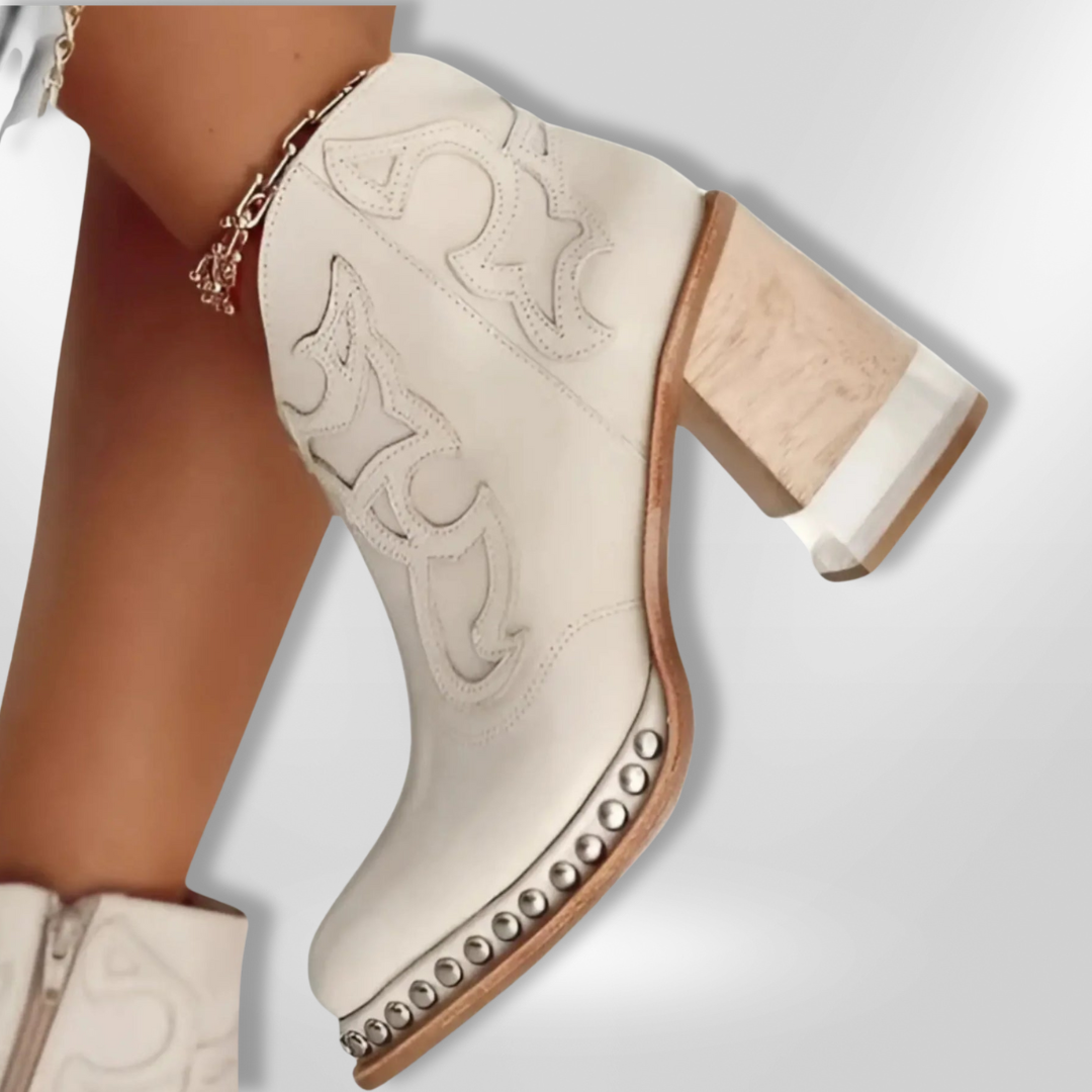 STEFANIA  | Embroidered Leather Boots