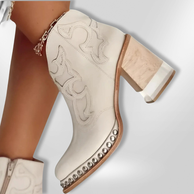STEFANIA  | Embroidered Leather Boots