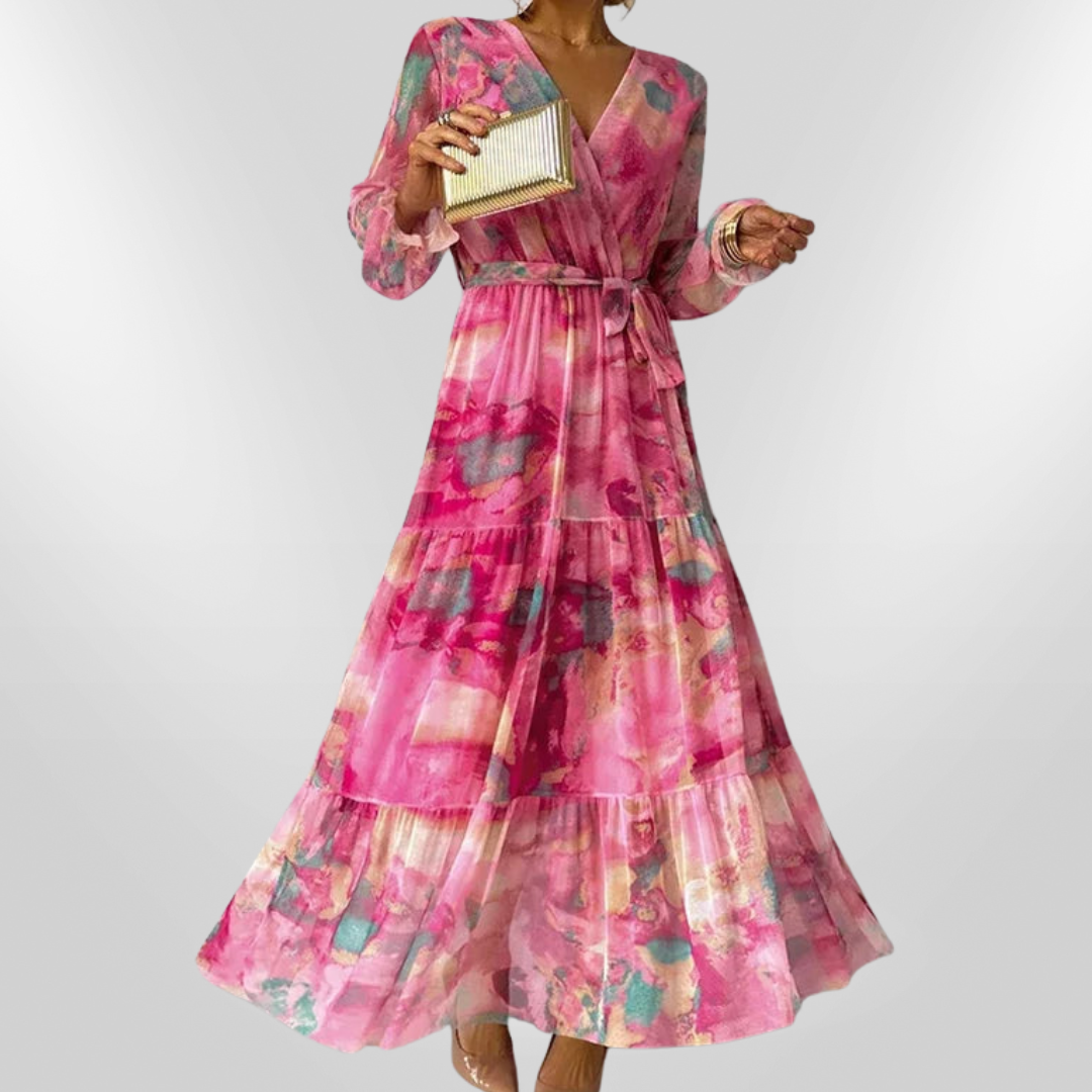OLIVIA |  Elegant V-neck Dress