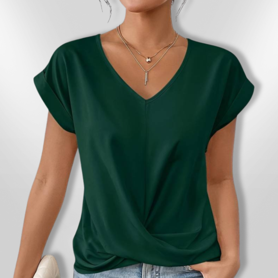 LUNA | Tummy tucking V-neck top