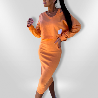 LUCIE | dress and sweatshirt