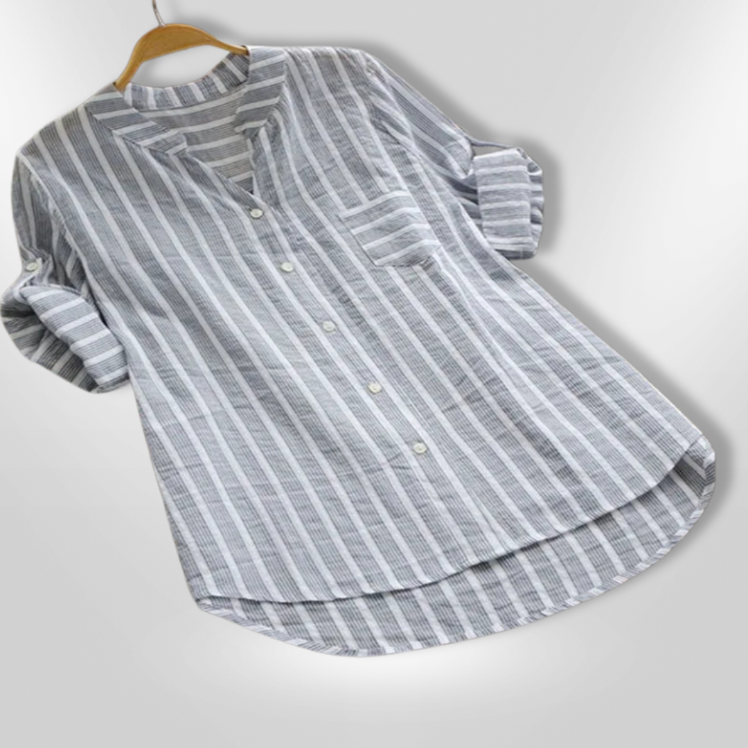 MILA | Striped Long Sleeve Shirt