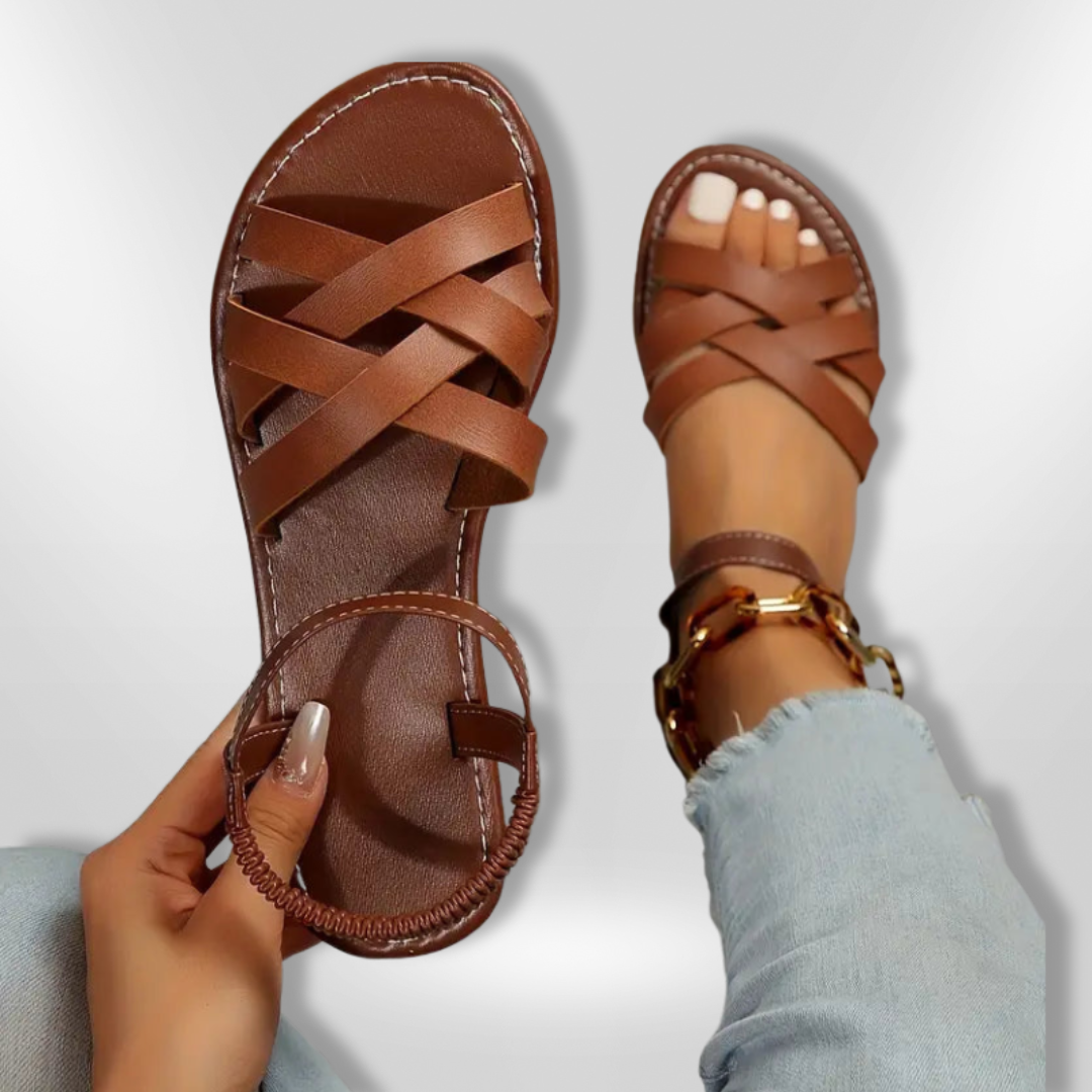 VOLEMA | Gevlochten sandalen