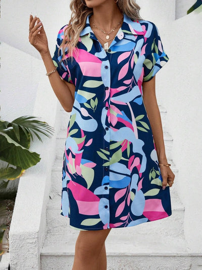 TIANA | Printed Button-Down Dress