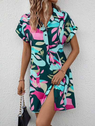 TIANA | Printed Button-Down Dress