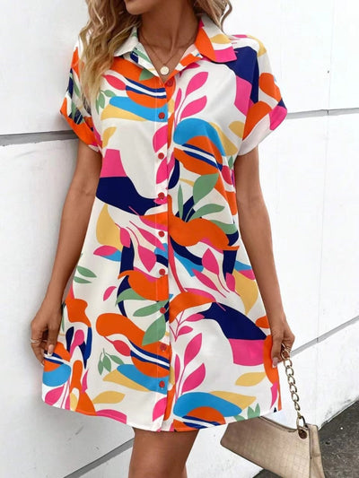 TIANA | Printed Button-Down Dress