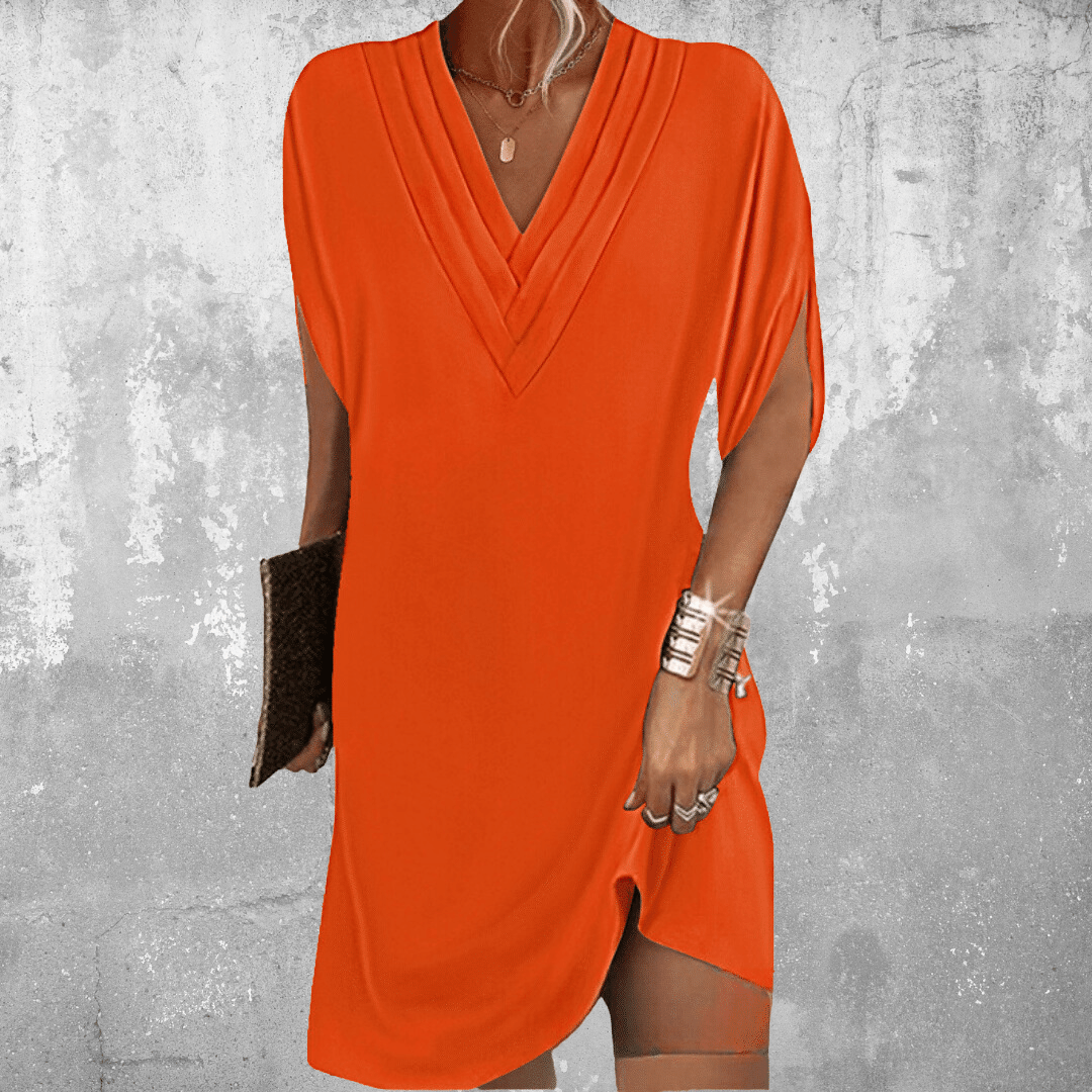 AMELIA | Elegant V-Neck Loose Dress